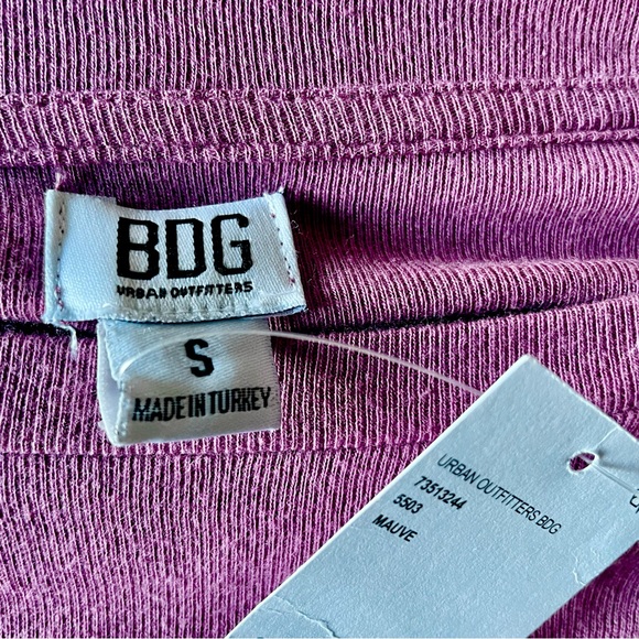 Urban Outfitters BDG Ruched Long Sleeve Crop Top In Pink Size S NWT - Picture 9 of 14